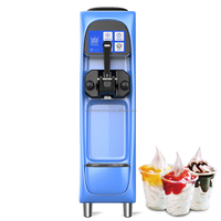 Commerciële ijsmachine met één smaak, voedselveilige roestvrijstalen uitvoering, capaciteit 16L/u voor ijspoeder en fruit.