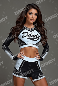 Chất Lượng Cao Cổ Vũ Hiệu Suất Khiêu Vũ Mặc Tùy Chỉnh Cổ Vũ Đồng Phục Tops Cho Người Lớn Độc Đáo Váy Với Kim Cương - Product Image 3