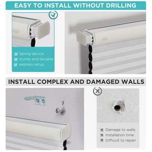 لا توجد أدوات لا يوجد مثقاب للنوافذ الداخلية ، أو للمنزل ، ظلال التعتيم الخلوية اللاسلكية ، - Product Image 2