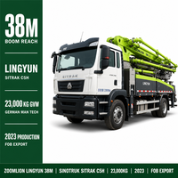 Camion pompe à béton Zoomlion Lingyun 38m Sitrak d'occasion 2023 23T, Machine pompe à béton Zoomlion Sitrak 38m d'occasion à l'exportation
