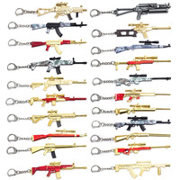 Porte-clés Bijou Arme de Défense Personnelle Modèle Pistolet 3D en Métal, Pendentif pour Sac et Clés de Voiture, Cadeau pour Enfants et Hommes