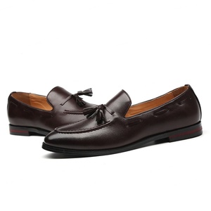 Men's Pointed Toe Genuine Leather <b>Shoes</b> Breathable Slip-on Formal Business Casual Office <b>Shoes</b> <b>Height</b> <b>Increasing</b> - Product Image 6