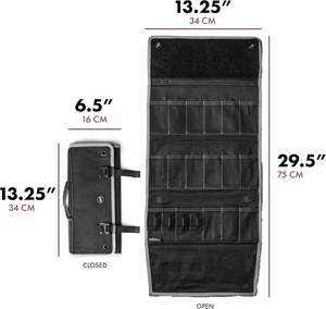 กระเป๋าใส่มีดเชฟแบบม้วนพกพาสะดวก ทนทาน มีช่องเก็บมีด ตัวอย่างสินค้าฟรี - Product Image 4