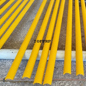 High Quality FRP Material Ladder Rung Covers <b>Half</b> Round Anti <b>Slip</b> GRP Rung Covers - Product Image 3