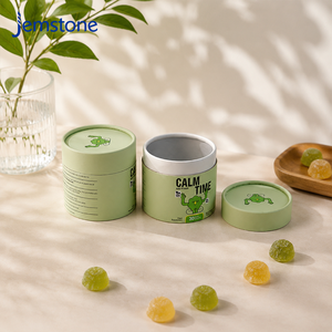 Emballage personnalisé en tube cylindrique en carton rond avec revêtement UV, tube en kraft écologique, boîte d'emballage en tube de papier pour vitamines gommeuses - Product Image 4