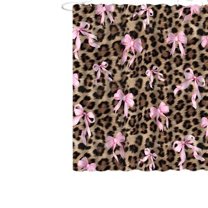 Cortina de Ducha de Poliéster con Estampado de Leopardo Marrón, Cortina de Baño con Estampado Digital, Impermeable, Personalizada, Moderna, al por Mayor - Product Image 5