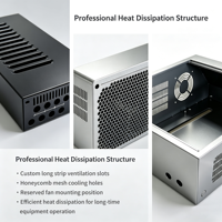 Boîtier en tôle sur mesure, boîtier de commande industriel en aluminium et acier, alimentation électrique, boîtier d'instrument, châssis de PC