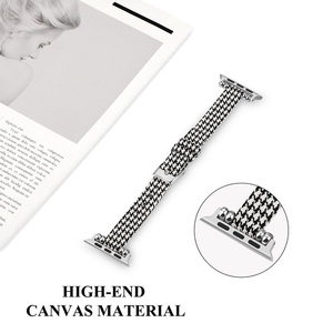 <span class=keywords><strong>Cinturino</strong></span> per bracciale con fibbia in metallo <span class=keywords><strong>argento</strong></span> per <span class=keywords><strong>Apple</strong></span> <span class=keywords><strong>Watch</strong></span> 38mm 40mm 42mm 44mm <span class=keywords><strong>cinturino</strong></span> per orologio in tela di Nylon sottile - Product Image 3