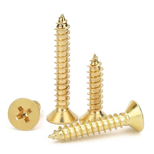 1000 piezas/bolsa Tornillo autorroscante de cabeza plana cruzada de acero al carbono chapado en oro M1.7 M2 M2.3 M2.6 M3 M3.5 M4 para madera - Product Image 2