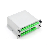 Répartiteur PLC à montage en rack, boîtier ABS, connecteurs FC APC, type cassette, insertion 1x16, mini-répartiteur optique PLC, répartiteur de fibre optique 1*16