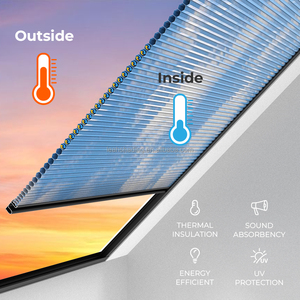 사용자 정의 크기 수동 벌집 채광창 블라인드 내열성 셀룰러 음영 지붕 채광창 용 접이식 천장 커튼 - Product Image 3