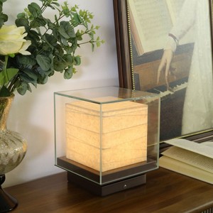 Designer Desk <b>Lamp</b> 20x20cm Ultra Clear Tempered Glass <b>LED</b> <b>Light</b> Source Switch Control Eye Caring Table <b>Lamp</b> - Product Image 2