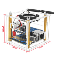 Casing Akrilik Orange Pi Zero 3 Cangkang Transparan Kipas Pendingin Opsional Heatsink Pendingin Aktif Pasif untuk OPI Zero 3