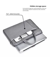 Sac pour ordinateur portable en polyester de 13, 14 et 15 pouces, étui simple pour ordinateur, mallette d'affaires avec logo personnalisé