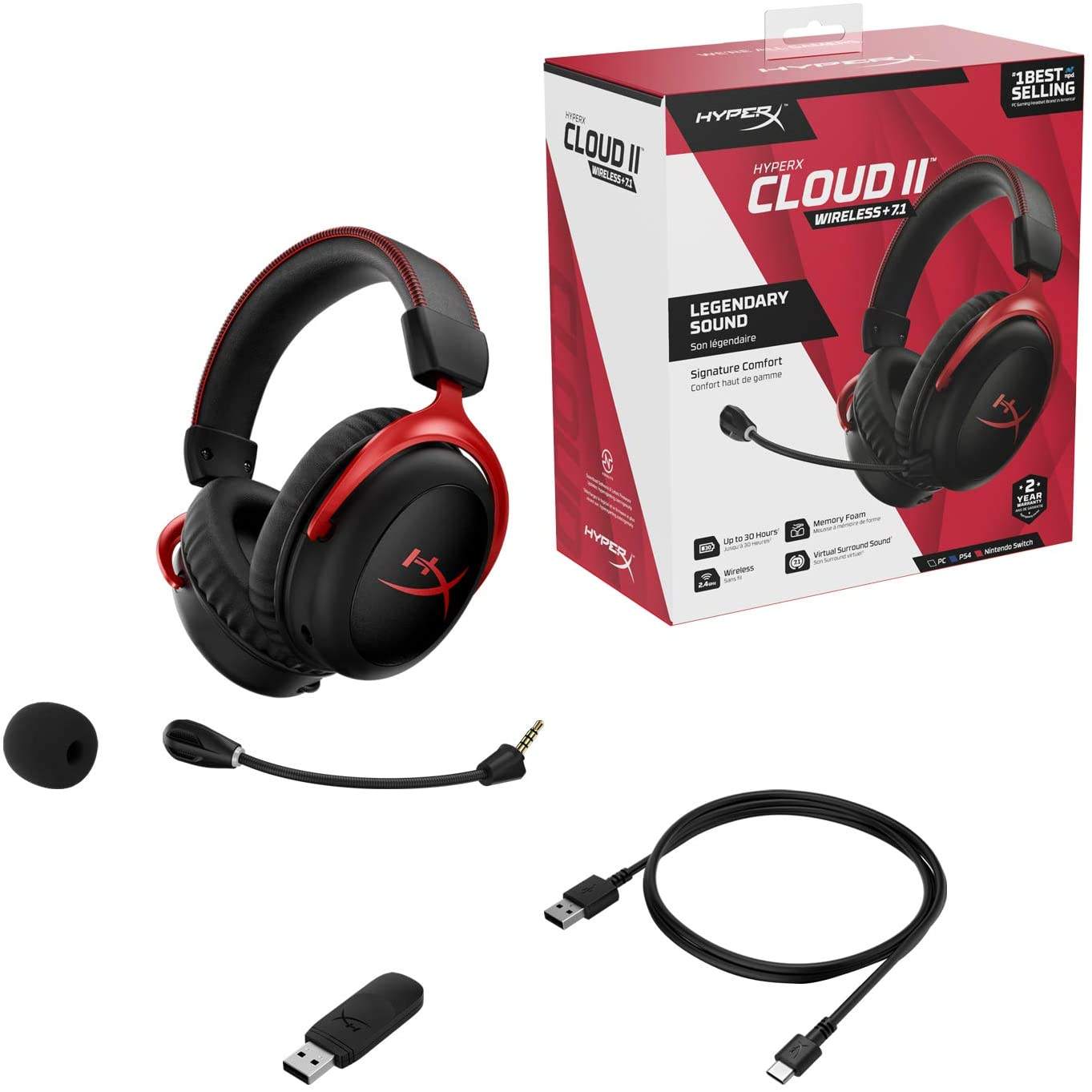Hyperx Cloud 2 ii 게임용 헤드셋 무선 하이퍼 x 클라우드 2 ii 무선 헤드폰| Alibaba.com