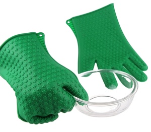 Gants de <span class=keywords><strong>cuisine</strong></span> en silicone réutilisables avec logo personnalisé, OEM ODM, résistants à la chaleur, pour la cuisson, vente en gros - Product Image 2
