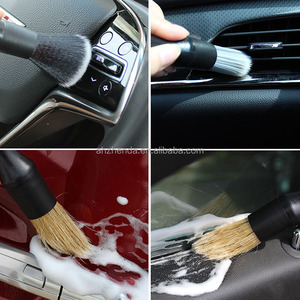 Kit de brosses à poils de sanglier pour <span class=keywords><strong>voiture</strong></span> <span class=keywords><strong>Brosse</strong></span> à poils de sanglier pour intérieur et extérieur sans rayures en microfibre <span class=keywords><strong>anti</strong></span>-chimie pour <span class=keywords><strong>voiture</strong></span> - Product Image 4