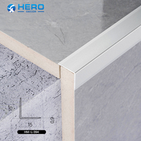 Cadre en aluminium métallique en forme de L à angle droit pour accessoires de fixation murale, protection des coins, bande de finition en aluminium pour carrelage