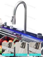 Poubelle à bol unique de grande taille Évier de cuisine en acier inoxydable 304 Évier de cuisine à surface nano avec égouttoir à vaisselle