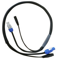 Combinaison de câble Powercon de prise Powercon et de câble hybride d'alimentation DMX XLR