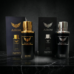 Aerom Eau de Parfum 100ml, collection de parfums de luxe avec des designs de flacons or et argent, parfum élégant pour homme - Product Image 3