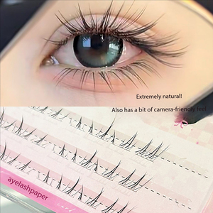 Pestañas Inferiores Voluminosas Estilo Ojo de Gato HERORANGE, Sin <span class=keywords><strong>Pegamento</strong></span>, Fibra Ultra Natural, Clusters Individuales, Banda Transparente Súper Suave, Caja Transparente - Product Image 3