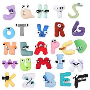 Alfabeto de pelúcia, brinquedos de pelúcia, letras do alfabeto, fabricante personalizado, travesseiro de pelúcia, presente para crianças, bebês, letras de brinquedo em inglês