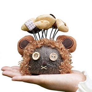 Yunyu Sonnette à main en coquille de fruit naturelle, motif ours, jouet anti-stress, pendentif, cadeau, ornement Guodian Dian, fabriqué en Chine - Product Image 1
