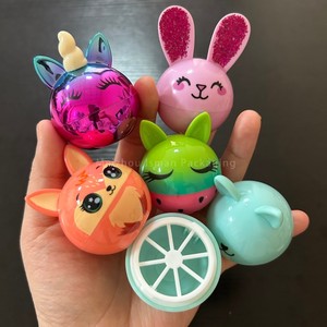 ISMAN Vente en gros de contenants pour baume à lèvres en forme de lapin et d'unicornes mignons de 7 g, étuis à rouge à lèvres ronds en forme de dessin animé pour enfants, pots cosmétiques pour enfants - Product Image 2