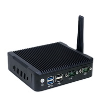 Komputer Embedded Tanpa Kipas Murah Prosesor Intel Celeron N3160 Quad Core Mini PC Dukungan 4K Pemutar Media Stok Tersedia