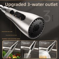Robinet de cuisine rétractable de style américain en céramique électroplaquée, chaud/froid, anti-éclaboussures, pour évier de lavage, pour le marché international