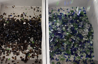 Machine de recyclage du verre, machine de tri des débris de verre colorés