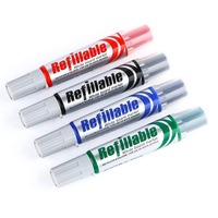 Marqueur effaçable à sec à pointe bille, encre non toxique et peu parfumée, couleurs internationales, pour tableau blanc de bureau