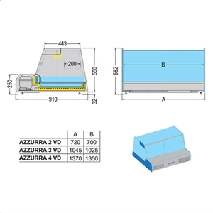 AFP/AZZURRA-VD vetrina del controsoffitto refrigerato - Product Image 2