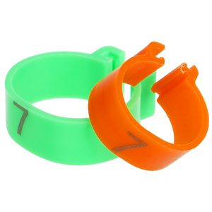 1.6/2Cm Eendendenduif Plastic Rubberen Voetring Met Nummers Kleurrijke Snap-On Gevogelte Kippenvogelbeenringen - Product Image 6