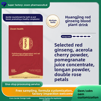 Minuman Tanaman Ginseng Merah & Akar Kuning (Polygonatum) Vitality Label Pribadi OEM, Cairan Oral Penunjang Qi-Darah Wanita yang Menyehatkan