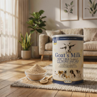 Poudre de lait de chèvre de Nouvelle-Zélande pour chiens, riche en calcium, favorisant une croissance saine, avec technologie néo-zélandaise, 400g, sans additifs.