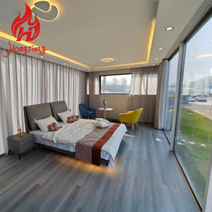 आधुनिक डिजाइन प्रीफैब लिविंग लक्जरी फैशन गार्डन पोड मॉड्यूलर एक्सटेंडेबल कंटेनर घरों में छत के साथ सेब केबिन - Product Image 2