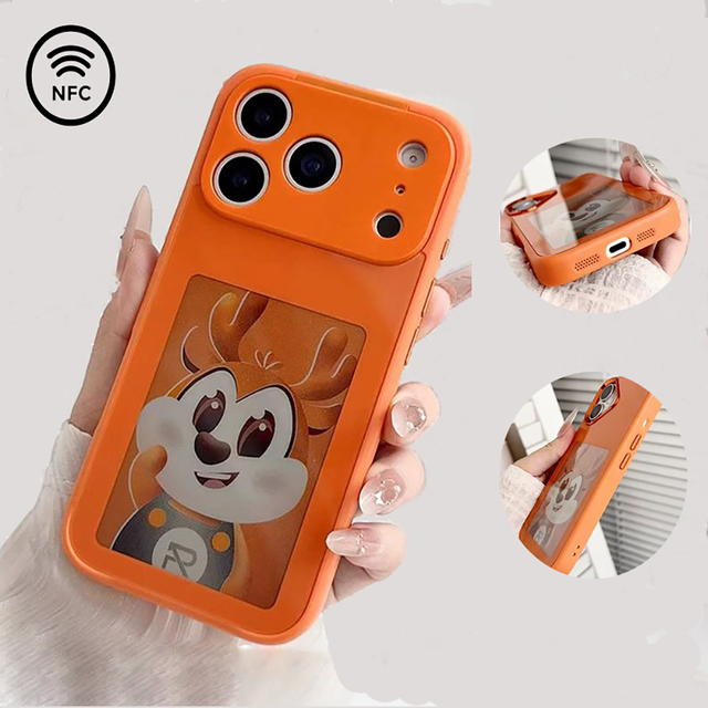 New High Definition 4 Inch NFC Phone Case Wholesale LED Smart E Ink Screen Phone Cover for iPhone 17 Pro Max 17 Air DIY Display