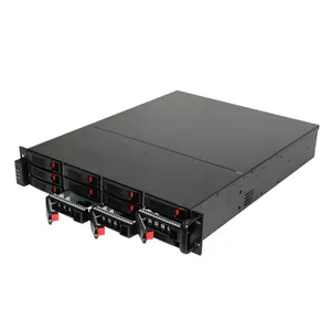 2U rackmount 12 מפרצי שרת מארז 19 "החלפה חמה micro-atx SGCC מקרה 12 מפרץ שרת מקרה 2u rackmount שלדה