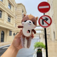 Pendentif créatif transfrontalier en peluche écureuil, mignon, de boutique, porte-clés, pendentif de sac, pour machine à attraper
