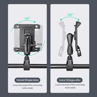 Penyangga Tablet Universal, Dudukan Laptop Aluminium, Braket Putar Adjustable, Penyangga Tablet Pipa, Dapat Disesuaikan untuk Ram