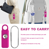 Alarme de sécurité personnelle rechargeable 140db porte-clés alerte de viol de sécurité d'urgence pour les alarmes personnelles d'autodéfense des filles
