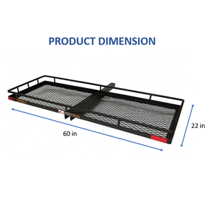 Plateau de chargement métallique robuste pour remorque, 22 po de large x 60 po de long x 3,5 po de haut, capacité 500 lb, connexion par goupille d'attelage, pour attelage arrière / montage sur remorque GAPCGC001 - Product Image 6