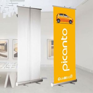 Portable Aluminum <b>Roll</b> up Banner Stand Display Custom Advertising Large Retractable Banner Printing - Product Image 1