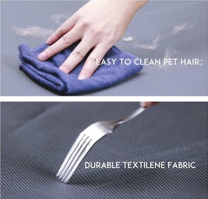 เตียงสัตว์เลี้ยงแบบยกสูง ถอดประกอบได้ พกพาสะดวก โครงเหลี่ยม แข็งแรง ผ้าเทสลินกันน้ำ ระบายอากาศได้ดี และทำความสะอาดง่าย - Product Image 6