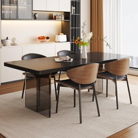 WESOME New Acryl Floating Esstisch und Stuhl Kombination Home Rock Slab Rechteckiger Reistisch