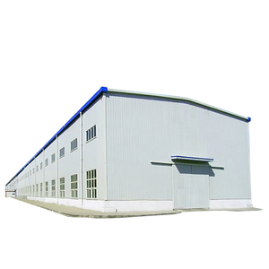 Estructura de acero modular prefabricada impermeable de montaje rápido Cobertizo de almacén Doble pendiente IBR Láminas Soldadura ligera Corte Doblado - Product Image 4