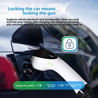 Nouvelle borne de recharge pour véhicules électriques 7kW/14kW, norme nationale, intelligente, simple/double prise, 32A, blanc ivoire, chargeur AC à poser au sol