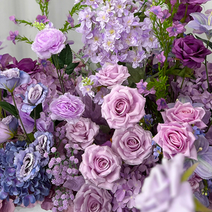 Arco Floral Artificial de Seda de Lujo en Color Morado con Flores Realistas, Ecológico, para Decoración de Fondo en Bodas y Eventos Escolares - Product Image 4